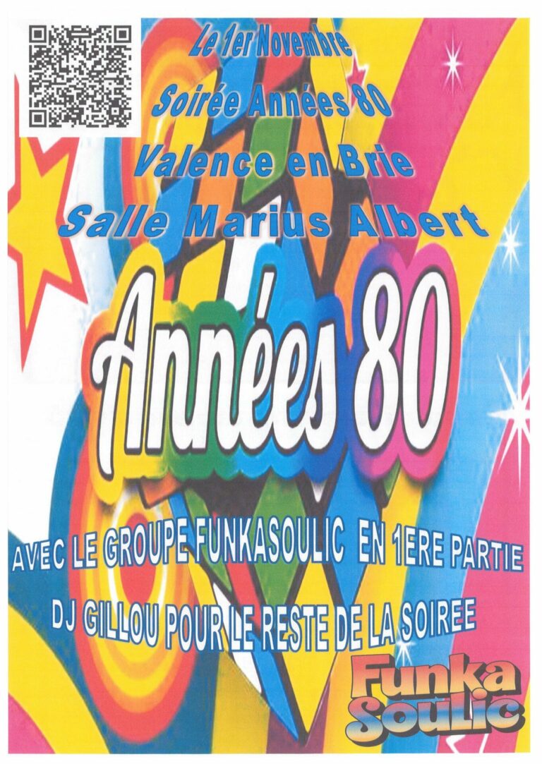 Soirée années 80 à Valence-en-Brie